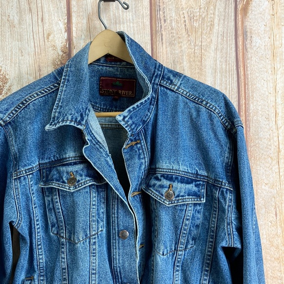 ➡️Vintage Stony River Denim Trucker Jacket Men’s Size Large - Picture 3 of 12